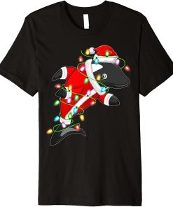 Orca Lover Xmas Lighting Santa Orca Christmas Premium T-Shirt