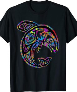 Native American Totem ORCA Killer Whale Pop Art 3 - Faun T-Shirt