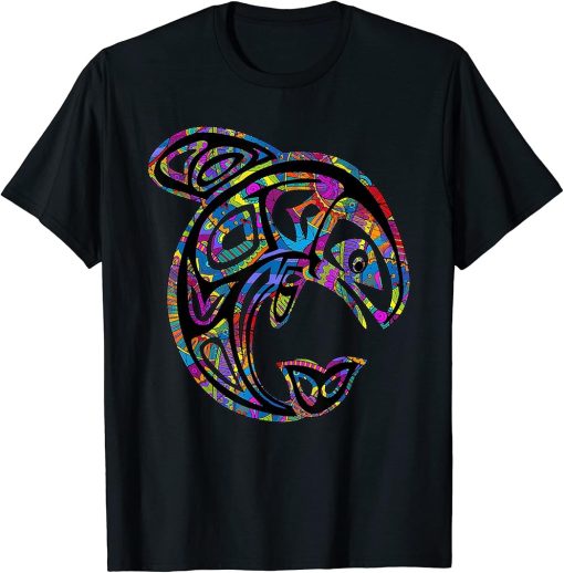 Native American Totem ORCA Killer Whale Pop Art 3 - Faun T-Shirt